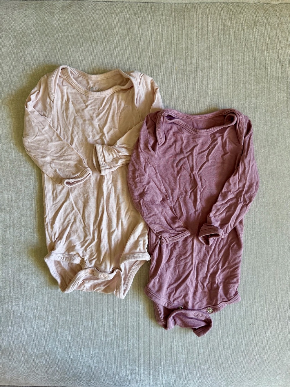 Kyte Baby Long-Sleeve Baby Bodysuit Set - Pink & Mauve